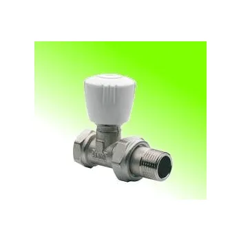 IVAR Ventil radiátorový VD-přímé 1/2", PN10, typ: IVAR.VD 201, nikl. mosaz OT 58