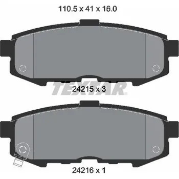 Brzdová destička Sada brzdových destiček, kotoučová brzda TEXTAR 2421501
