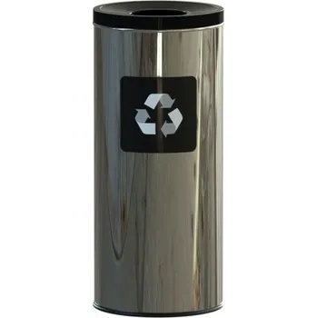 Odpadkový koš HTI Nerezový koš na třídění odpadu šedý 45 l MC-7181-3