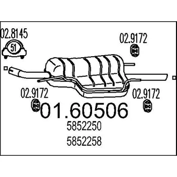 Auto-moto Zadní tlumič výfuku MTS 01.60506