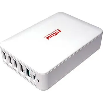 ROLINE Napájecí adaptér síťový (230V) - 4x USB A + USB A QC + USB C PD, 60W - 19.11.1055