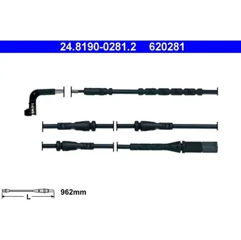 Auto-moto Výstražný kontakt, opotřebení obložení ATE 24.8190-0281.2