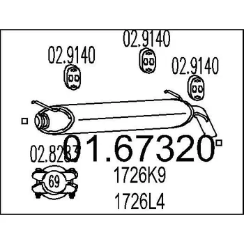 Auto-moto Zadní tlumič výfuku MTS 01.67320