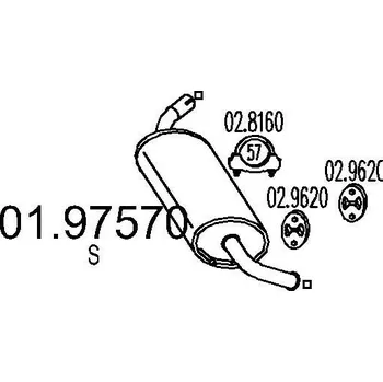 Auto-moto Zadní tlumič výfuku MTS 01.97570
