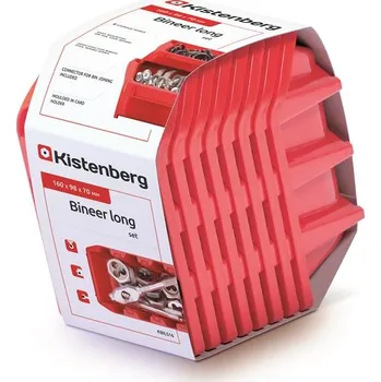 Úložný box Set úložných boxů BINEER LONG SET, 8 kusů- červený