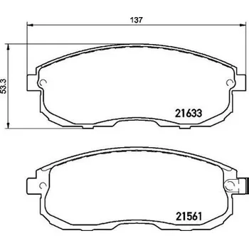 Brzdová destička Sada brzdových destiček, kotoučová brzda BREMBO P 79 030