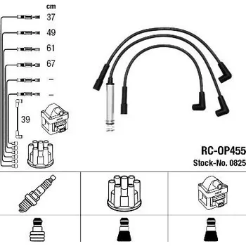 Zapalovací kabel Sada kabelů pro zapalování NGK 0825
