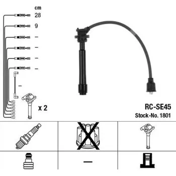 Zapalovací kabel Sada kabelů pro zapalování NGK 1801