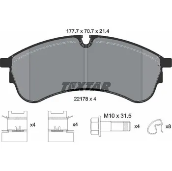 Brzdová destička Sada brzdových destiček, kotoučová brzda TEXTAR 2217801
