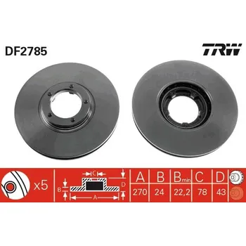 Brzdový kotouč Brzdový kotouč TRW DF2785