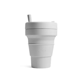 Stojo skládací kelímek Biggie, 470ml Barva: šedá, Barva original: Cashmere