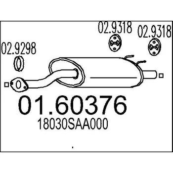 Auto-moto Zadní tlumič výfuku MTS 01.60376