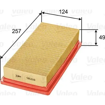 Filtr do auta Vzduchový filtr VALEO 585328