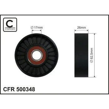 Auto-moto Napínací kladka, žebrovaný klínový řemen CAFFARO 500348