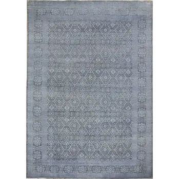 Koberec Ručně vázaný kusový koberec Diamond DC-HALI B Light grey/blue, 120x170, modrá, chodba / předsíň, Diamond Carpets India - 1 rok na vrácení + DOPRAVA ZDARMA k Vám i zpět