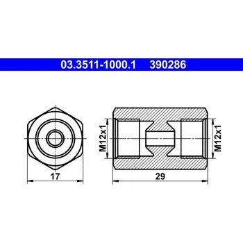 Auto elektroinstalace Adaptér brzdového vedení ATE 03.3511-1000.1