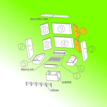 Krbová kamna HAAS-SOHN Cihla topeniště NOVARA zadní PRAVÁ rohová horní nebo dolní; ND 0618018075508