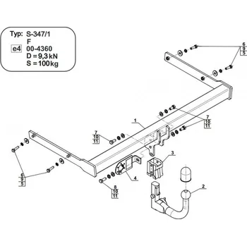 Auto-moto Tažné zařízení Škoda Octavia II kombi (2005 - 2013 (II)) (7828)