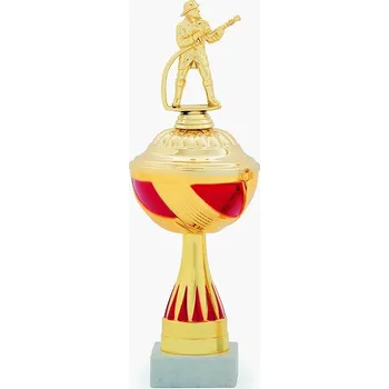Cinkili Trofej C22005 zlatá/červená Označení: C, Výška: 31 cm, Průměr: 90 mm