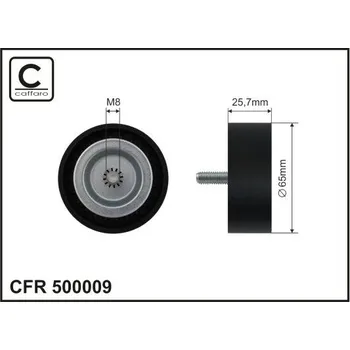 Auto-moto Vratná/vodicí kladka, klínový žebrový řemen CAFFARO 500009