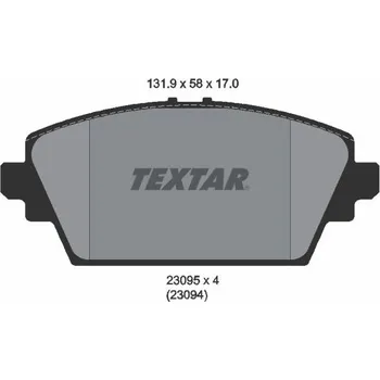 Brzdová destička Sada brzdových destiček, kotoučová brzda TEXTAR 2309501