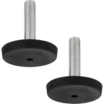 Stolová podnož Walteco Stavěcí šroub M10, průměr základny 45mm, černý, 2 ks