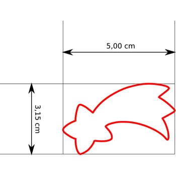 Vykrajovátko Naše Vykrajovátko Kometa Velikost: 5 cm Vykrajovátko