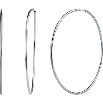 Náušnice Kruhové náušnice ze stříbra 2 x 80 mm ZTBMBE80