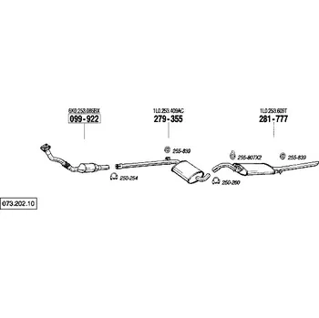 Zadní díl výfuku zadní tlumič výfuku Bosal 281-777