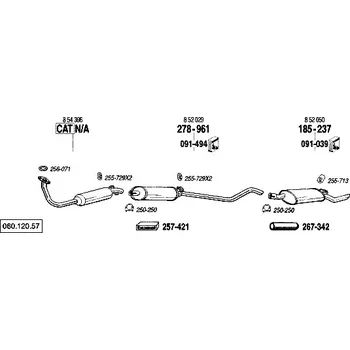 Zadní díl výfuku zadní tlumič výfuku Bosal 185-237