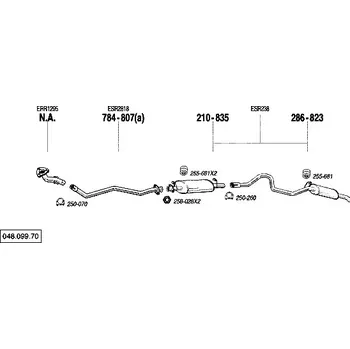 Zadní díl výfuku zadní tlumič výfuku Bosal 286-823