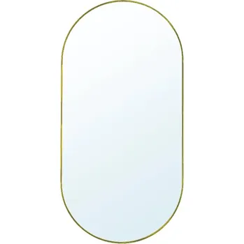 Zrcadlo In-Design Zrcadlo OvalLine - zlatý matný rám, 1000x500 mm