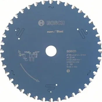 Pilový kotouč Pilový kotouč na ocel Bosch Expert for Steel pro okružní pily a aku pily - 184 x 20 mm, 40 zubů (2608643056)