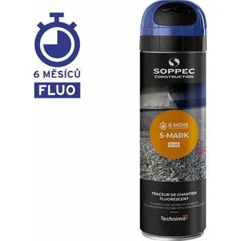 Barva ve spreji Značkovací sprej fluorescenční S MARK - Modrý sprej S MARK balení 12x500ml