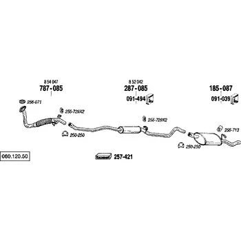 Zadní díl výfuku zadní tlumič výfuku Bosal 185-087