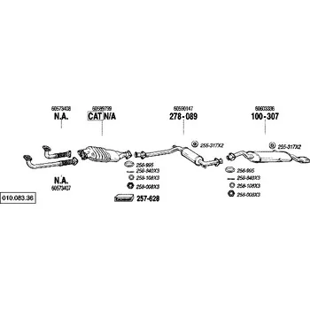 Tlumič výfuku střední tlumič výfuku Bosal 278-089