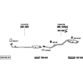 Tlumič výfuku střední tlumič výfuku Bosal 286-639