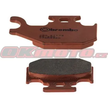 Brzdová destička Brembo (Itálie) Zadní brzdové destičky Brembo - Bombardier DS Left/Rear, 250ccm - 06>