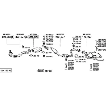 Tlumič výfuku střední tlumič výfuku Bosal 283-077
