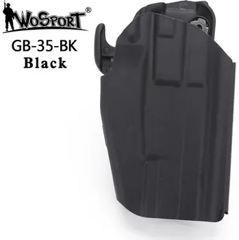Airsoft Wosport WST univerzální opaskové pouzdro GB35 pro Full Size pistole, pravé - Černá