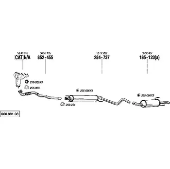 Tlumič výfuku zadní tlumič výfuku Bosal 185-485