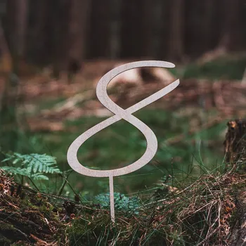 Vánoční ozdoba Dřevěná zapichovací ozdoba- Číslice 8