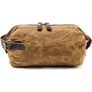 Kosmetická taška Glara Kosmetická taška z plátna s koženými detaily 474294