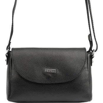 Kabelka Mia More (Itálie) Malá černá kožená crossbody kabelka Mia More no. 018