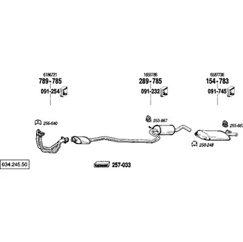 Zadní díl výfuku zadní tlumič výfuku Polmostrow 154783P, náhrada za Bosal 154-783