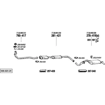 Tlumič výfuku střední tlumič výfuku Bosal 281-421