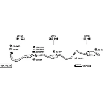 Zadní díl výfuku zadní tlumič výfuku Bosal 154-981