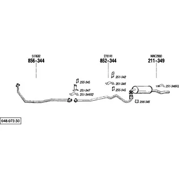 Zadní díl výfuku zadní tlumič výfuku Bosal 211-349