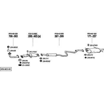 Zadní díl výfuku zadní tlumič výfuku Bosal 171-257