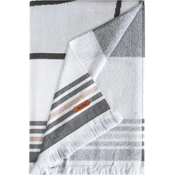 Osuška Plážová osuška Bricini Makadi 370 gsm bílá
